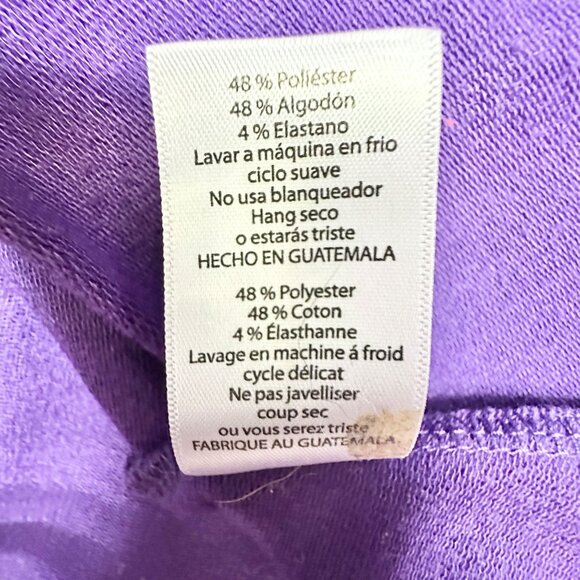 LuLaRoe Carly Dress Womens M Purple Short Sleeve Relaxed Fit With Pocket Comfy - Picture 4 of 10